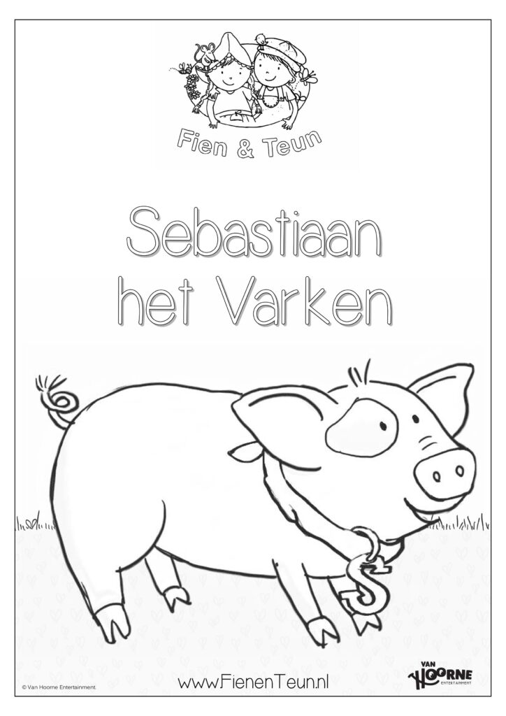 kleurplaat sebastiaan het varken